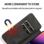 Custodia portafoglio in pelle con ventosa magnetica per iPhone XR
