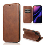Custodia portafoglio in pelle con ventosa magnetica per iPhone XR