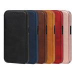 Custodia portafoglio in pelle con ventosa magnetica per iPhone XR