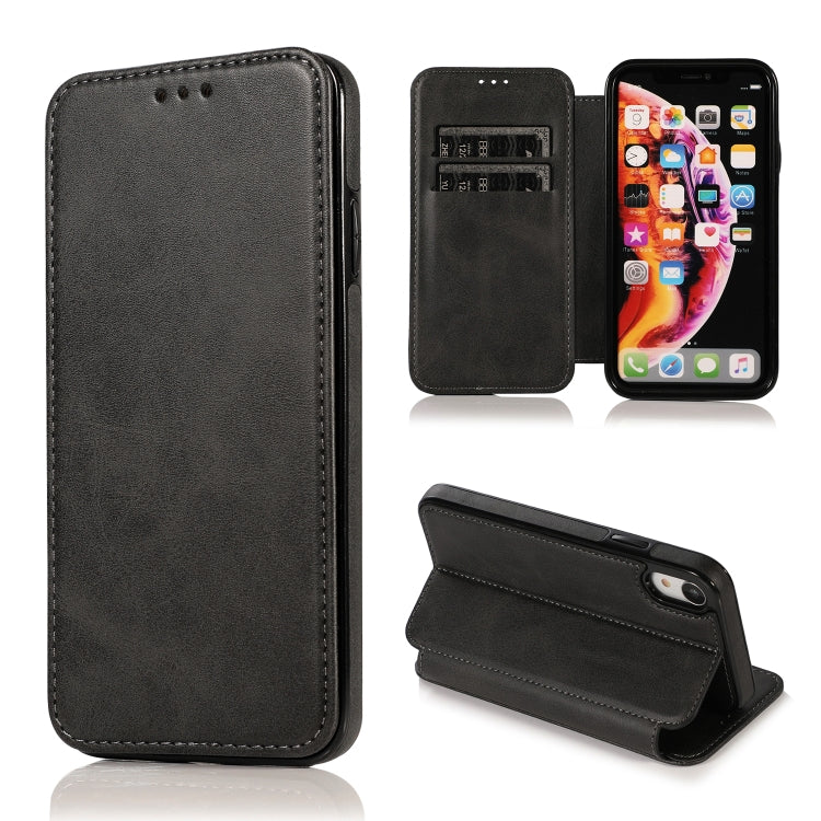 Custodia portafoglio in pelle con ventosa magnetica per iPhone XR