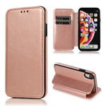 Custodia portafoglio in pelle con ventosa magnetica per iPhone XR