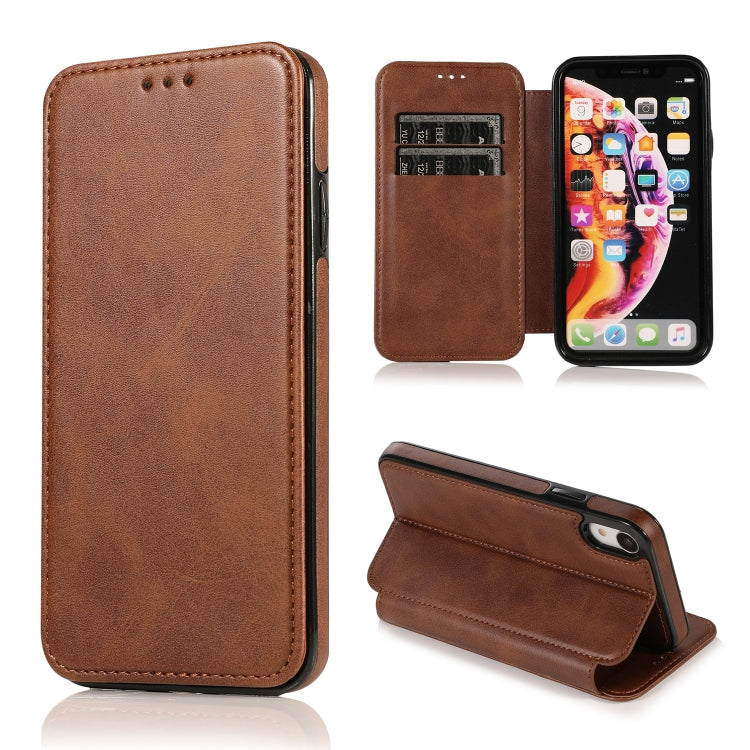 Custodia portafoglio in pelle con ventosa magnetica per iPhone XR