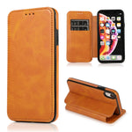 Custodia portafoglio in pelle con ventosa magnetica per iPhone XR