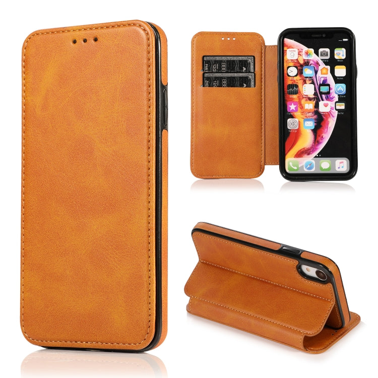 Custodia portafoglio in pelle con ventosa magnetica per iPhone XR