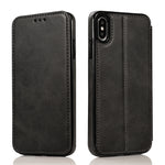 Custodia portafoglio in pelle con ventosa magnetica per iPhone