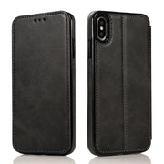 Custodia per telefono in pelle con ventosa magnetica Knight, For iPhone XS Max, For iPhone SE 2022 / SE 2020 / 7 / 8, For iPhone 7 Plus / 8 Plus