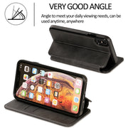 Custodia per telefono in pelle con ventosa magnetica Knight, For iPhone XS Max, For iPhone SE 2022 / SE 2020 / 7 / 8, For iPhone 7 Plus / 8 Plus