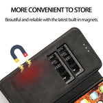 Custodia portafoglio in pelle con ventosa magnetica per iPhone