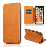 Custodia portafoglio in pelle con ventosa magnetica per iPhone