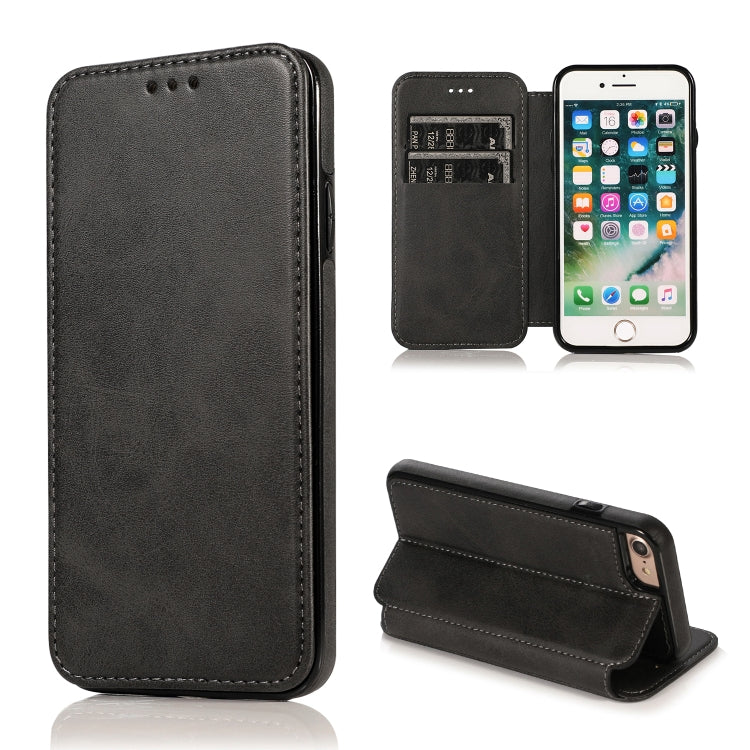 Custodia portafoglio in pelle con ventosa magnetica per iPhone