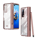 Custodia per telefono con cerniera galvanica con stilo, For Huawei Mate X2, For Honor Magic V, For Samsung Galaxy Z Fold2 5G, For Xiaomi Mi Mix Fold, For Samsung Galaxy Z Fold2 5G with Film