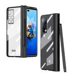Custodia per telefono con cerniera galvanica con stilo, For Huawei Mate X2, For Honor Magic V, For Samsung Galaxy Z Fold2 5G, For Xiaomi Mi Mix Fold, For Samsung Galaxy Z Fold2 5G with Film