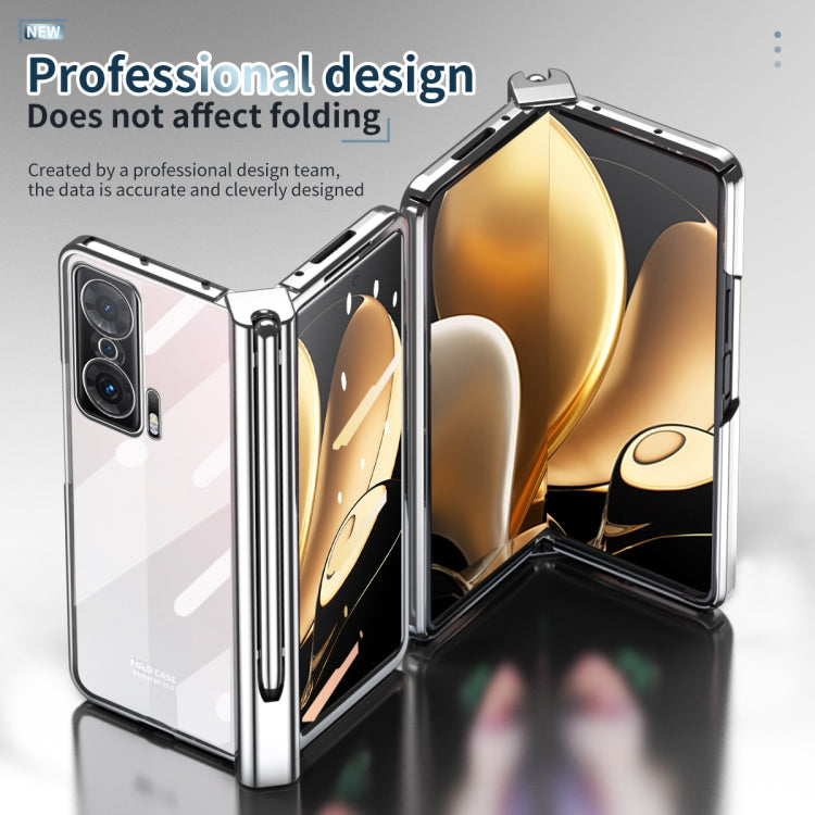 Custodia per telefono con cerniera galvanica con stilo, For Huawei Mate X2, For Honor Magic V, For Samsung Galaxy Z Fold2 5G, For Xiaomi Mi Mix Fold, For Samsung Galaxy Z Fold2 5G with Film