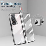 Custodia per telefono con cerniera galvanica con stilo, For Huawei Mate X2, For Honor Magic V, For Samsung Galaxy Z Fold2 5G, For Xiaomi Mi Mix Fold, For Samsung Galaxy Z Fold2 5G with Film