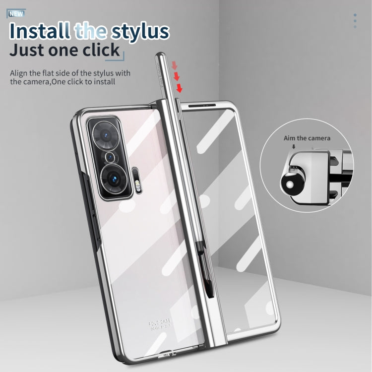 Custodia per telefono con cerniera galvanica con stilo, For Huawei Mate X2, For Honor Magic V, For Samsung Galaxy Z Fold2 5G, For Xiaomi Mi Mix Fold, For Samsung Galaxy Z Fold2 5G with Film