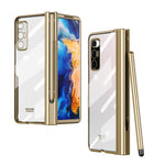 Custodia per telefono con cerniera galvanica con stilo, For Huawei Mate X2, For Honor Magic V, For Samsung Galaxy Z Fold2 5G, For Xiaomi Mi Mix Fold, For Samsung Galaxy Z Fold2 5G with Film