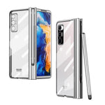 Custodia per telefono con cerniera galvanica con stilo, For Huawei Mate X2, For Honor Magic V, For Samsung Galaxy Z Fold2 5G, For Xiaomi Mi Mix Fold, For Samsung Galaxy Z Fold2 5G with Film