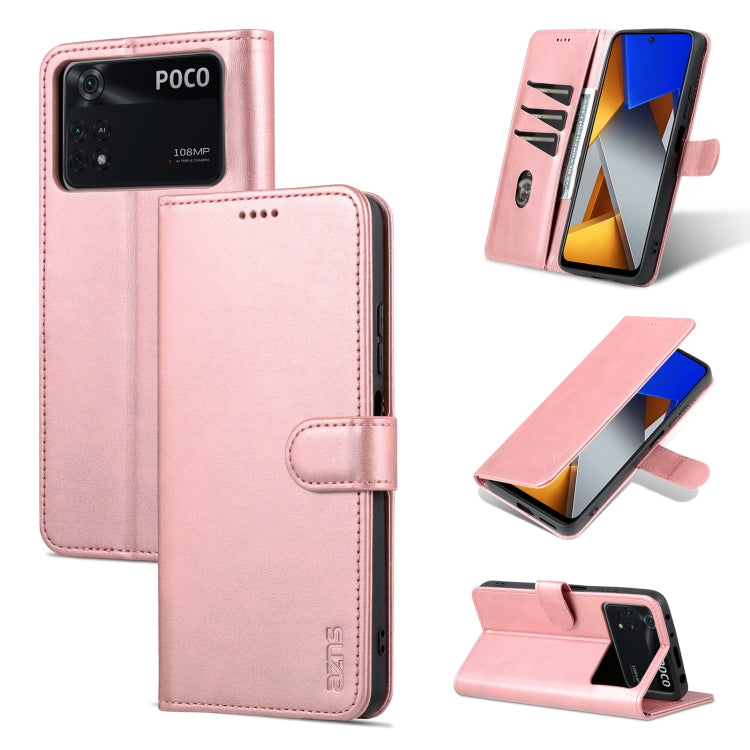 AZNS Skin Feel Calf Texture Flip Custodia in pelle per telefono, For Xiaomi Redmi 10C / Redmi 10 India, For Xiaomi Poco X4 Pro 5G