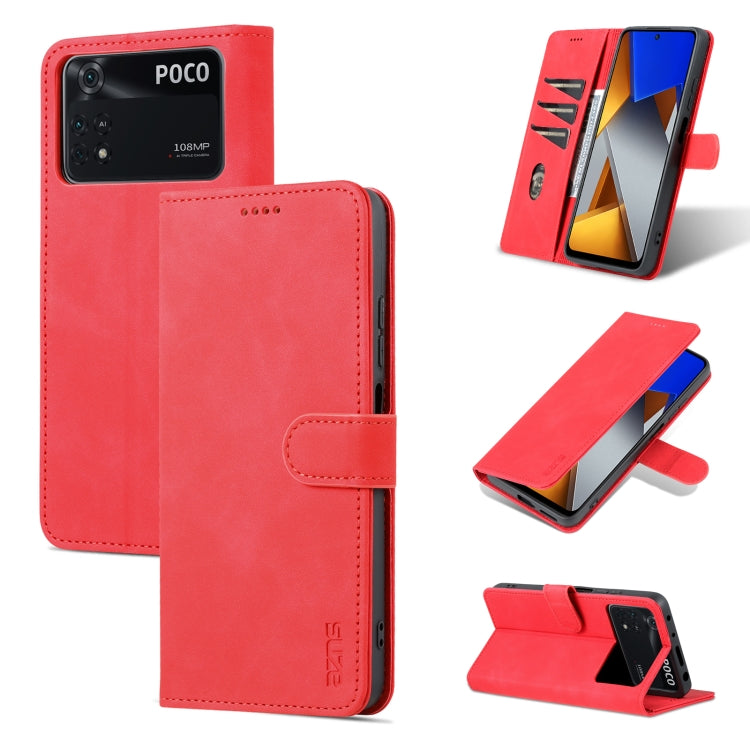 AZNS Skin Feel Calf Texture Flip Custodia in pelle per telefono, For Xiaomi Redmi 10C / Redmi 10 India, For Xiaomi Poco X4 Pro 5G