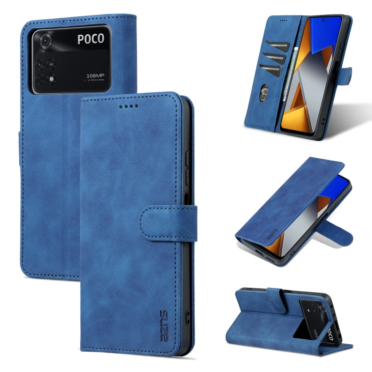 AZNS Skin Feel Calf Texture Flip Custodia in pelle per telefono, For Xiaomi Redmi 10C / Redmi 10 India, For Xiaomi Poco X4 Pro 5G