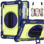 Custodia per tablet in silicone + PC a colori a contrasto con rotazione a 360 gradi, For Samsung Galaxy Tab S7 / S8