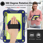 Custodia per tablet in silicone + PC a colori a contrasto con rotazione a 360 gradi, For Samsung Galaxy Tab S7 / S8