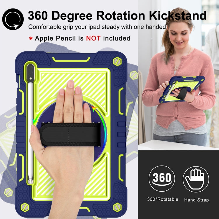 Custodia per tablet in silicone + PC a colori a contrasto con rotazione a 360 gradi, For Samsung Galaxy Tab S7 / S8