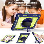 Custodia per tablet in silicone + PC a colori a contrasto con rotazione a 360 gradi, For Samsung Galaxy Tab S7 / S8