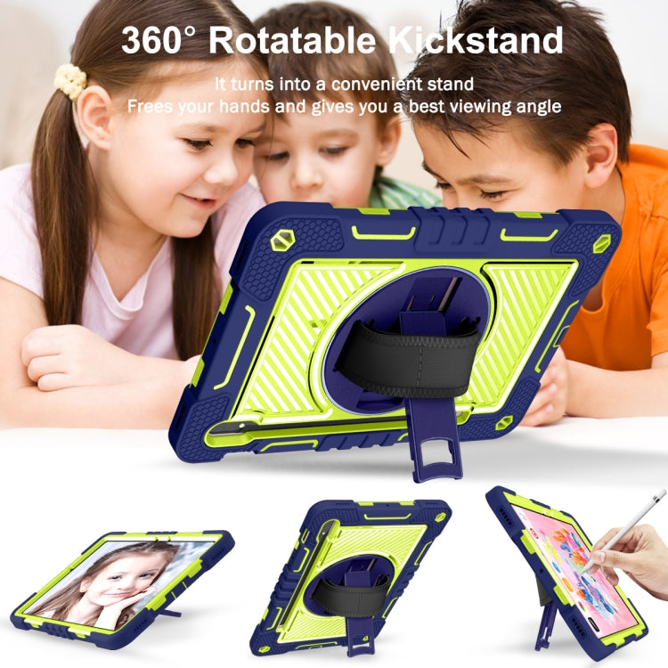Custodia per tablet in silicone + PC a colori a contrasto con rotazione a 360 gradi, For Samsung Galaxy Tab S7 / S8