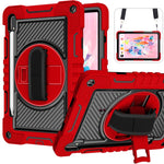 Custodia per tablet in silicone + PC a colori a contrasto con rotazione a 360 gradi, For Samsung Galaxy Tab S7 / S8
