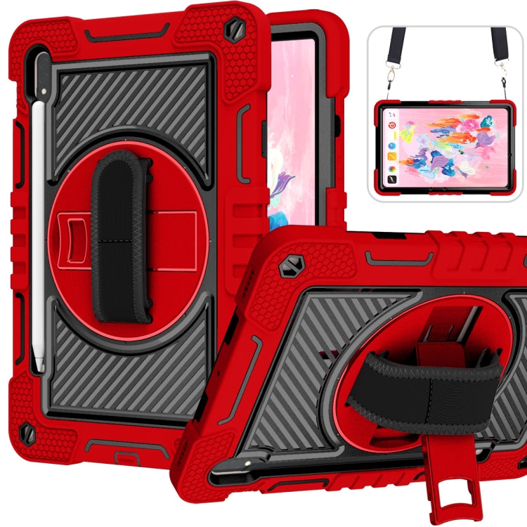 Custodia per tablet in silicone + PC a colori a contrasto con rotazione a 360 gradi, For Samsung Galaxy Tab S7 / S8