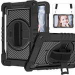 Custodia per tablet in silicone + PC a colori a contrasto con rotazione a 360 gradi, For Samsung Galaxy Tab S7 / S8