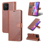 AZNS Custodia per cellulare in pelle di pecora con struttura in pelle di pecora, For U-Magic Enjoy 50 Plus, For Honor X8 / X30i