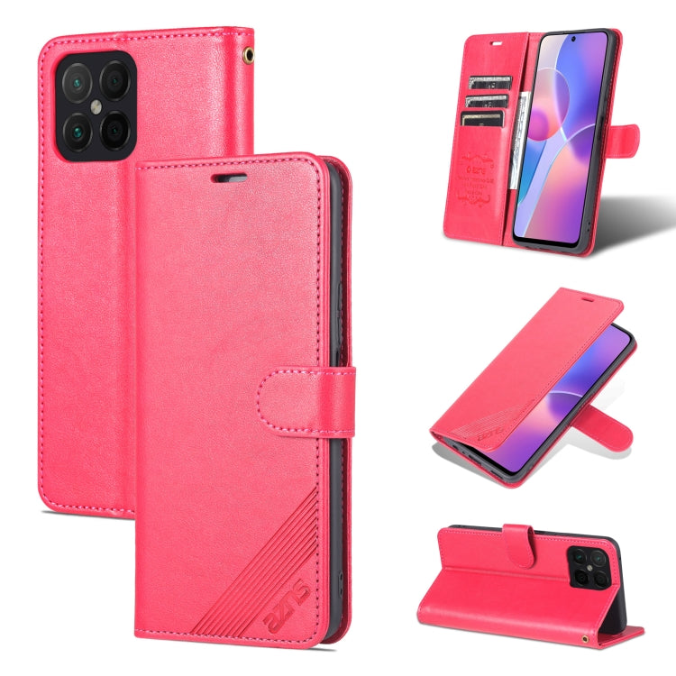 AZNS Custodia per cellulare in pelle di pecora con struttura in pelle di pecora, For U-Magic Enjoy 50 Plus, For Honor X8 / X30i