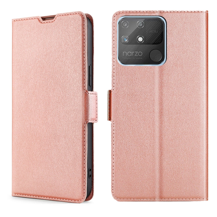 Custodia per telefono in pelle con vibrazione orizzontale in PU + TPU con fibbia laterale ultrasottile, For OPPO Realme Narzo 50A, For OPPO Realme Narzo 50i