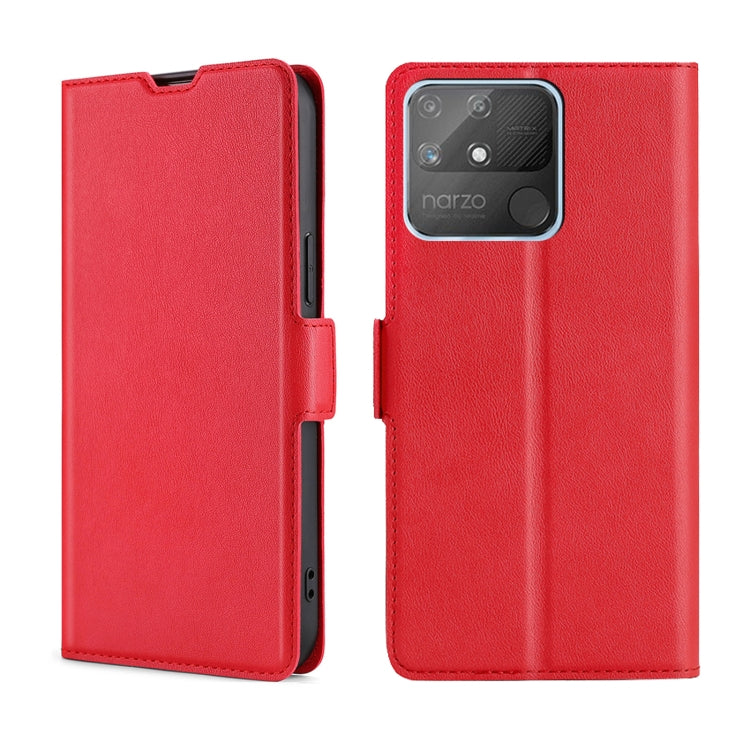 Custodia per telefono in pelle con vibrazione orizzontale in PU + TPU con fibbia laterale ultrasottile, For OPPO Realme Narzo 50A, For OPPO Realme Narzo 50i