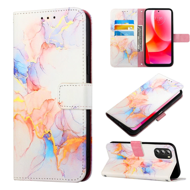 Cassa del telefono di cuoio di vibrazione del modello di marmo PT003, For OPPO A57 5G 2022, For OPPO Realme C31 4G, For OPPO Reno7 4G/F21 Pro, For Motorola Moto G 5G 2022