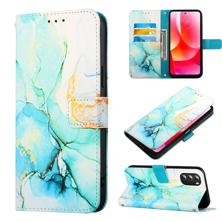 Cassa del telefono di cuoio di vibrazione del modello di marmo PT003, For OPPO A57 5G 2022, For OPPO Realme C31 4G, For OPPO Reno7 4G/F21 Pro, For Motorola Moto G 5G 2022