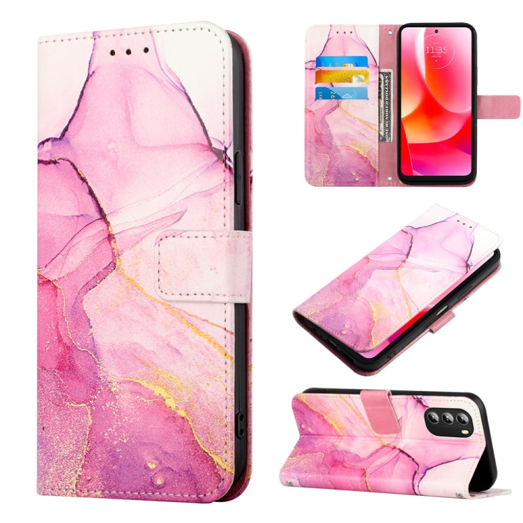 Cassa del telefono di cuoio di vibrazione del modello di marmo PT003, For OPPO A57 5G 2022, For OPPO Realme C31 4G, For OPPO Reno7 4G/F21 Pro, For Motorola Moto G 5G 2022