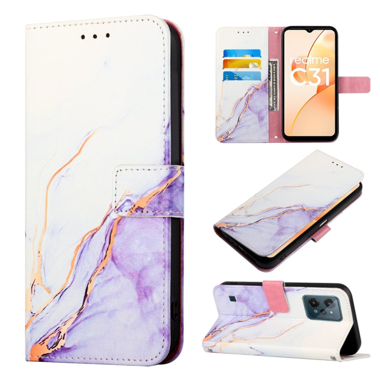 Cassa del telefono di cuoio di vibrazione del modello di marmo PT003, For OPPO A57 5G 2022, For OPPO Realme C31 4G, For OPPO Reno7 4G/F21 Pro, For Motorola Moto G 5G 2022