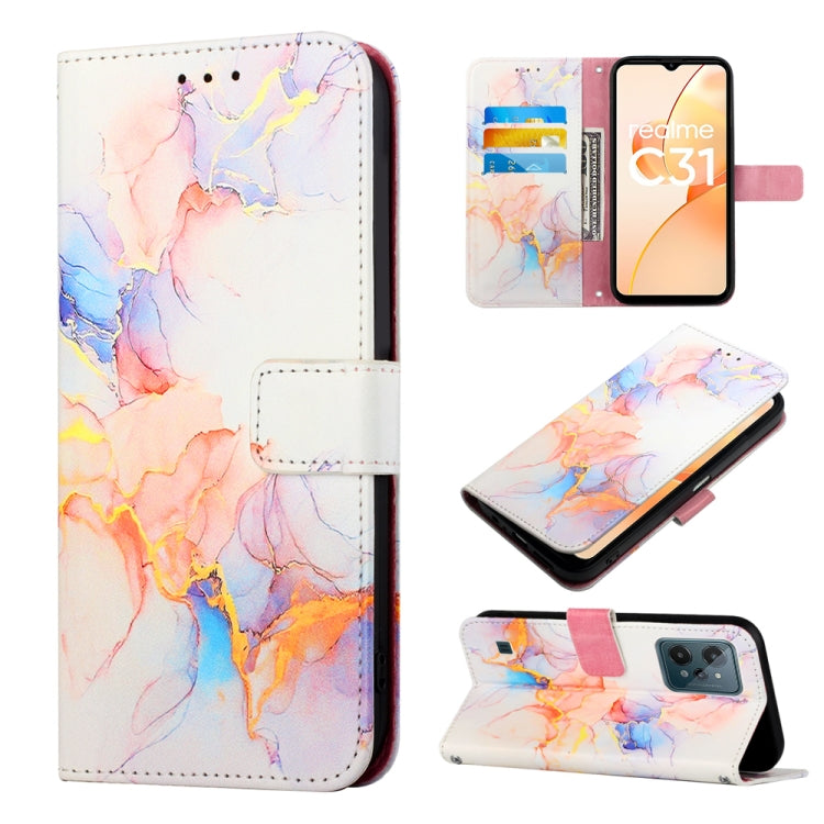 Cassa del telefono di cuoio di vibrazione del modello di marmo PT003, For OPPO A57 5G 2022, For OPPO Realme C31 4G, For OPPO Reno7 4G/F21 Pro, For Motorola Moto G 5G 2022