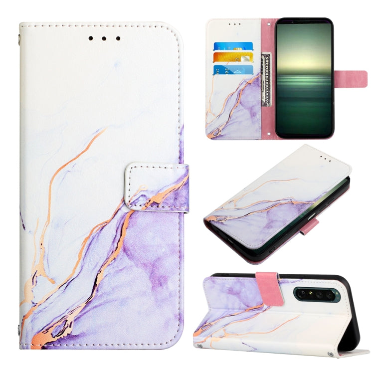Cassa del telefono di cuoio di vibrazione del modello di marmo PT003, For Sony Xperia 1 IV, For Motorola Moto G52, For Sony Xperia 10 IV, For Sony Xperia ACE III