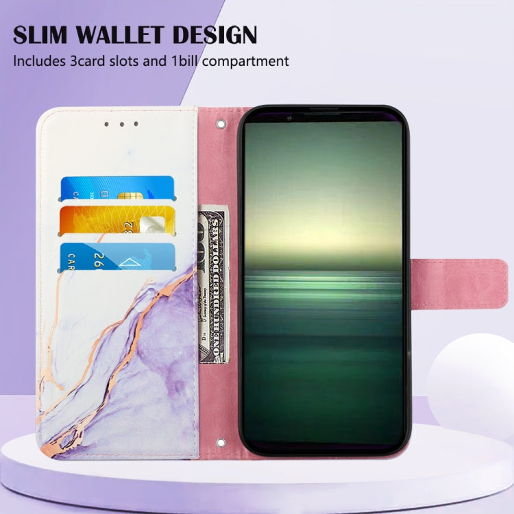 Cassa del telefono di cuoio di vibrazione del modello di marmo PT003, For Sony Xperia 1 IV, For Motorola Moto G52, For Sony Xperia 10 IV, For Sony Xperia ACE III