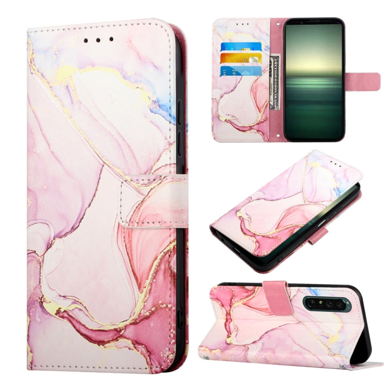 Cassa del telefono di cuoio di vibrazione del modello di marmo PT003, For Sony Xperia 1 IV, For Motorola Moto G52, For Sony Xperia 10 IV, For Sony Xperia ACE III