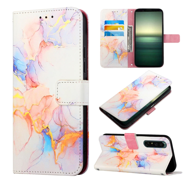 Cassa del telefono di cuoio di vibrazione del modello di marmo PT003, For Sony Xperia 1 IV, For Motorola Moto G52, For Sony Xperia 10 IV, For Sony Xperia ACE III
