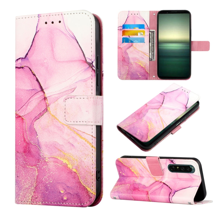Cassa del telefono di cuoio di vibrazione del modello di marmo PT003, For Sony Xperia 1 IV, For Motorola Moto G52, For Sony Xperia 10 IV, For Sony Xperia ACE III