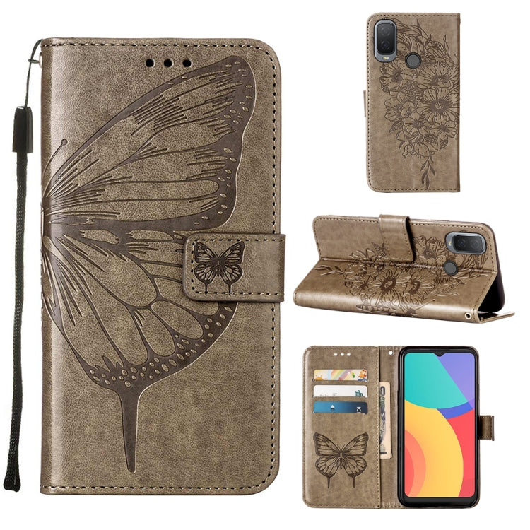Custodia per telefono in pelle con farfalla goffrata, For Alcatel 1L 2021, For Motorola Moto G 5G 2022, For Motorola Moto G52