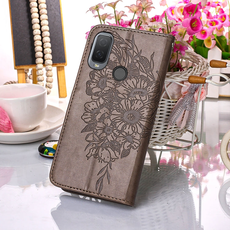 Custodia per telefono in pelle con farfalla goffrata, For Alcatel 1L 2021, For Motorola Moto G 5G 2022, For Motorola Moto G52
