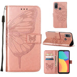 Custodia per telefono in pelle con farfalla goffrata, For Alcatel 1L 2021, For Motorola Moto G 5G 2022, For Motorola Moto G52
