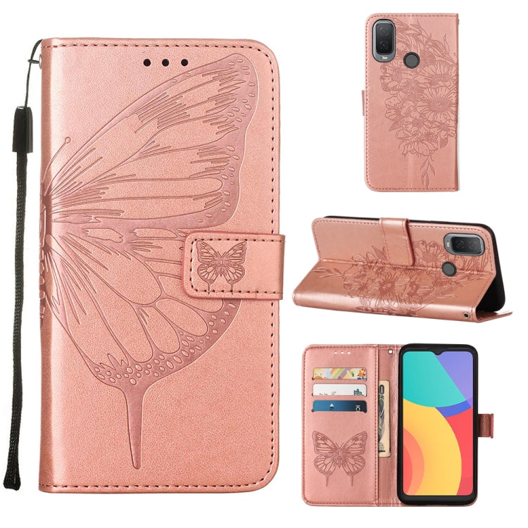 Custodia per telefono in pelle con farfalla goffrata, For Alcatel 1L 2021, For Motorola Moto G 5G 2022, For Motorola Moto G52
